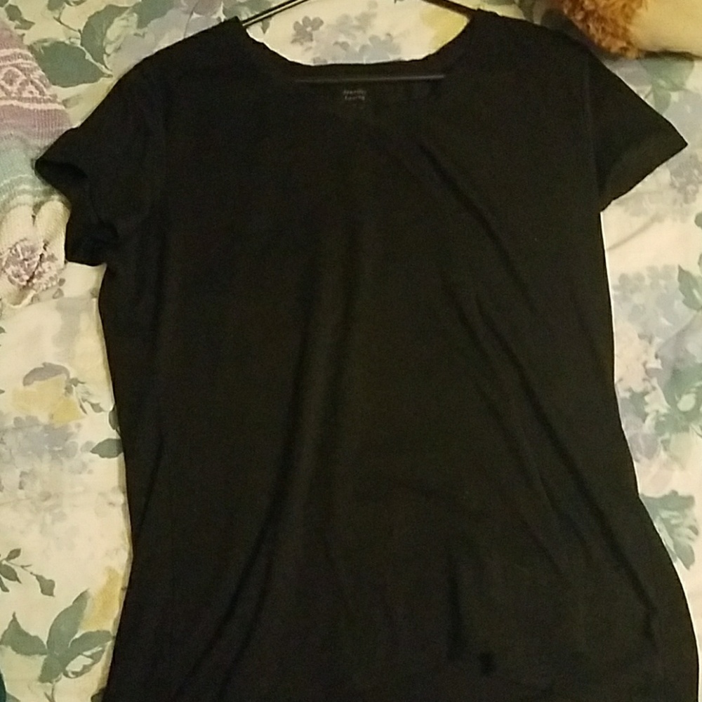 Black V-neck t-shirt
